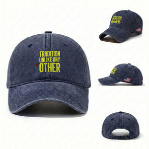 Tradition Unlike Any Other Georgia Golfing Washed Cotton Baseball Cap for Golf Lover Augusta Sports TS02 Washed Cap Universal Fit Navy Print Your Wear