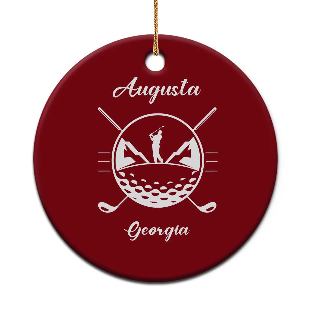 Augusta Georgia Golfing Lover Ceramic Ornament Southern Sports Traditions Retro Varsity Golf Fan TS02 1pc Red Print Your Wear