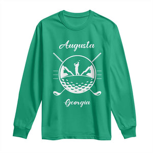 Augusta Georgia Golfing Lover Long Sleeve Shirt Southern Sports Traditions Retro Varsity Golf Fan TS02 Irish Green Print Your Wear