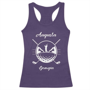 Augusta Georgia Golfing Lover Racerback Tank Top Southern Sports Traditions Retro Varsity Golf Fan TS02 Purple Print Your Wear