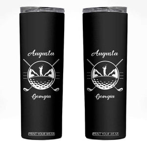 Augusta Georgia Golfing Lover Skinny Tumbler Southern Sports Traditions Retro Varsity Golf Fan TS02 Black Print Your Wear