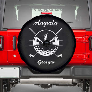 Augusta Georgia Golfing Lover Spare Tire Cover Southern Sports Traditions Retro Varsity Golf Fan TS02 Black Print Your Wear