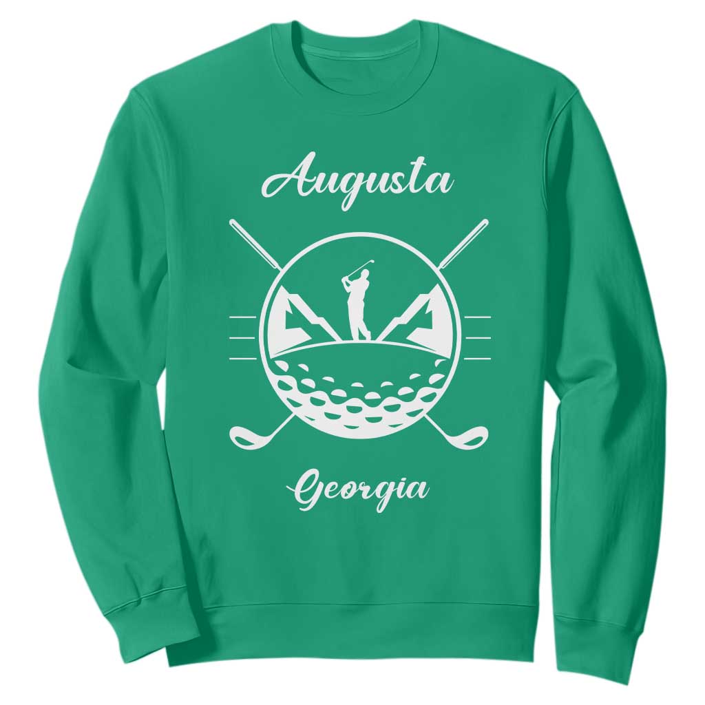 Augusta Georgia Golfing Lover Sweatshirt Southern Sports Traditions Retro Varsity Golf Fan TS02 Irish Green Print Your Wear
