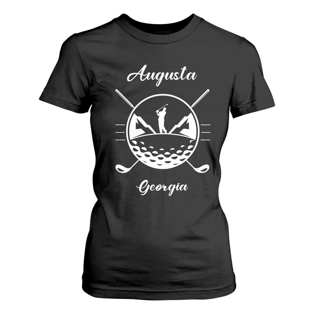 Augusta Georgia Golfing Lover T Shirt For Women Southern Sports Traditions Retro Varsity Golf Fan TS02 Black Print Your Wear