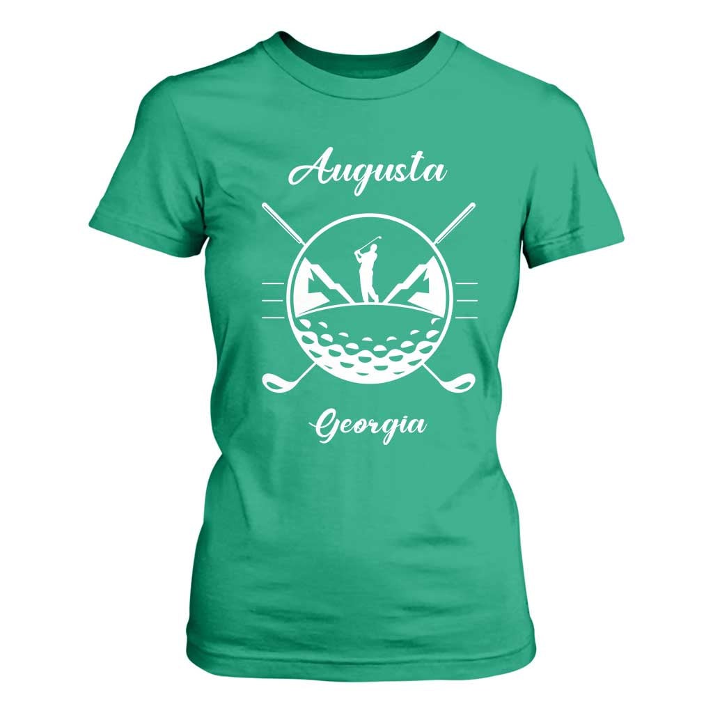 Augusta Georgia Golfing Lover T Shirt For Women Southern Sports Traditions Retro Varsity Golf Fan TS02 Irish Green Print Your Wear