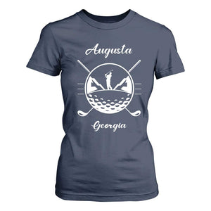 Augusta Georgia Golfing Lover T Shirt For Women Southern Sports Traditions Retro Varsity Golf Fan TS02 Navy Print Your Wear