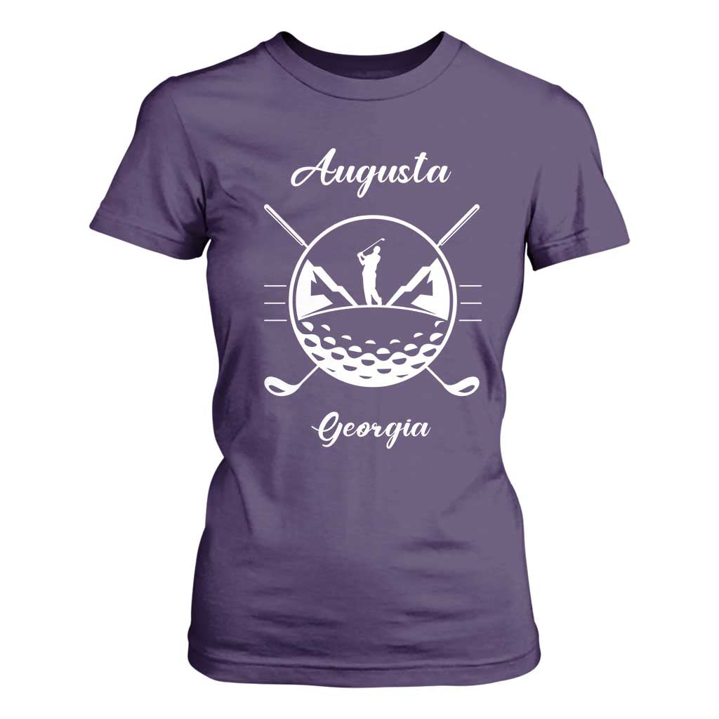 Augusta Georgia Golfing Lover T Shirt For Women Southern Sports Traditions Retro Varsity Golf Fan TS02 Purple Print Your Wear