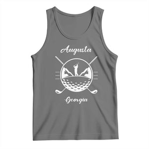 Augusta Georgia Golfing Lover Tank Top Southern Sports Traditions Retro Varsity Golf Fan TS02 Black Heather Print Your Wear