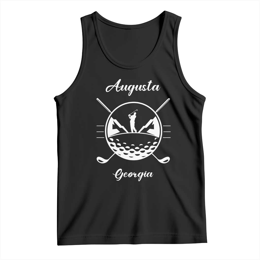 Augusta Georgia Golfing Lover Tank Top Southern Sports Traditions Retro Varsity Golf Fan TS02 Black Print Your Wear