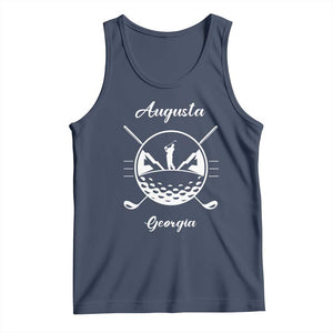 Augusta Georgia Golfing Lover Tank Top Southern Sports Traditions Retro Varsity Golf Fan TS02 Navy Print Your Wear