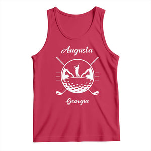 Augusta Georgia Golfing Lover Tank Top Southern Sports Traditions Retro Varsity Golf Fan TS02 Red Print Your Wear