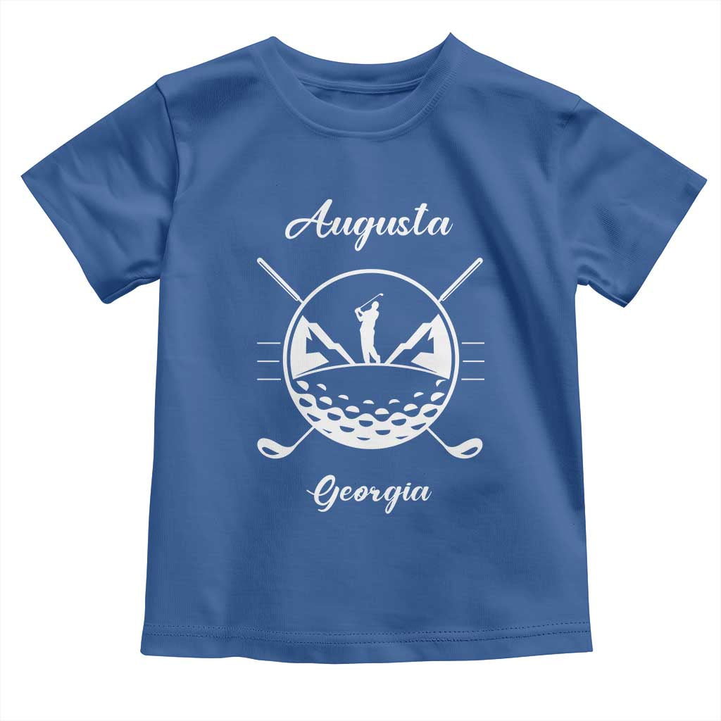 Augusta Georgia Golfing Lover Toddler T Shirt Southern Sports Traditions Retro Varsity Golf Fan TS02 Royal Blue Print Your Wear
