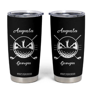 Augusta Georgia Golfing Lover Tumbler Cup Southern Sports Traditions Retro Varsity Golf Fan TS02 Black Print Your Wear