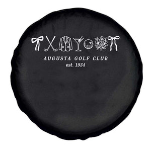Augusta Golf Club Est 1934 Preppy Coquette Bows Spare Tire Cover Southern Golfing Girl Aesthetic Lifestyle TS02 Print Your Wear