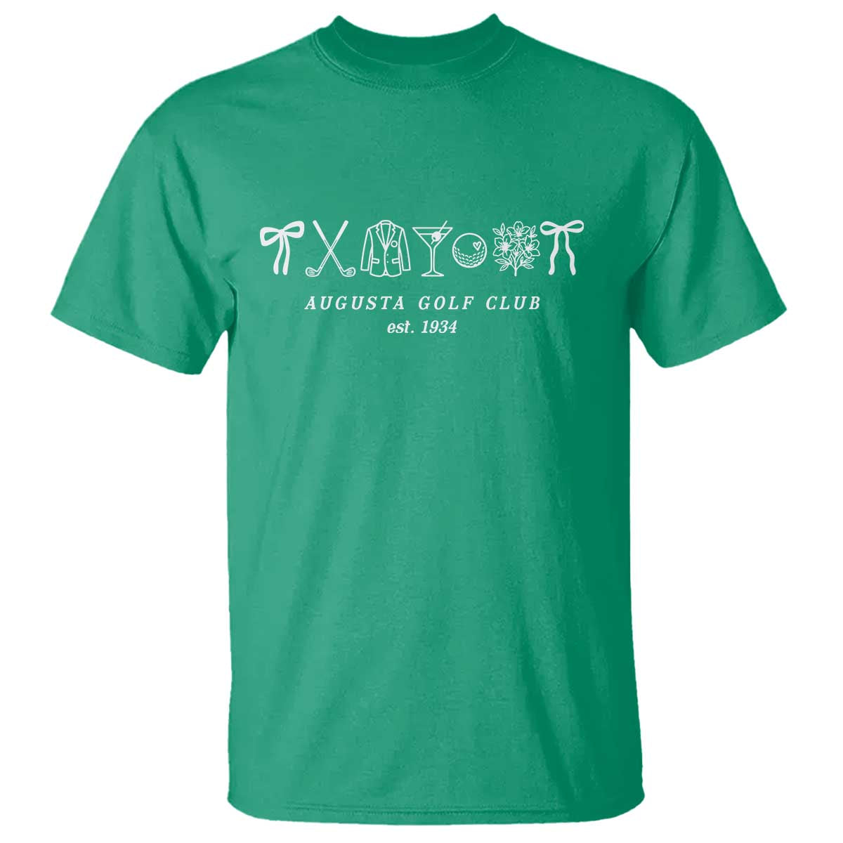 Augusta Golf Club Est 1934 Preppy Coquette Bows T Shirt Southern Golfing Girl Aesthetic Lifestyle TS02 Irish Green Print Your Wear