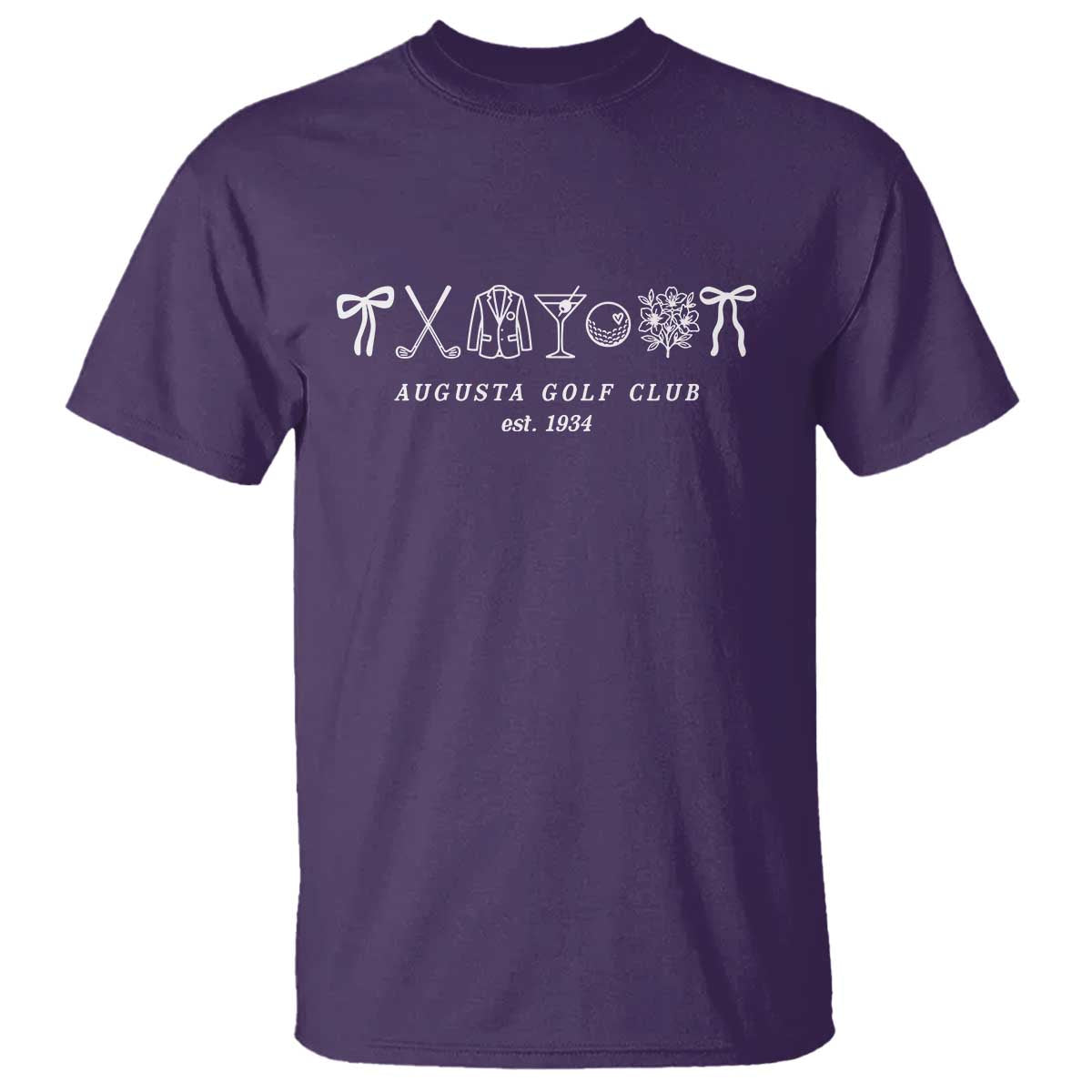 Augusta Golf Club Est 1934 Preppy Coquette Bows T Shirt Southern Golfing Girl Aesthetic Lifestyle TS02 Purple Print Your Wear