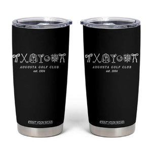Augusta Golf Club Est 1934 Preppy Coquette Bows Tumbler Cup Southern Golfing Girl Aesthetic Lifestyle TS02 Black Print Your Wear