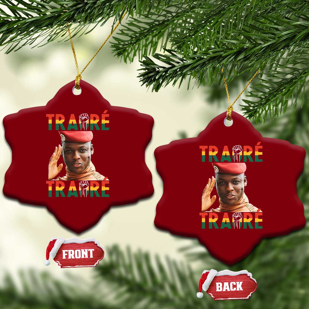 Traoré 2025 Ceramic Ornament African President Burkina Faso TS02 Print Your Wear