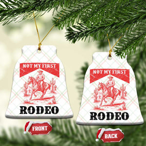 Not My First Rodeo Vintage Cowboy Graphic Ceramic Ornament Retro Western Desert Scene with Horse and Cactus TS02 Print Your Wear