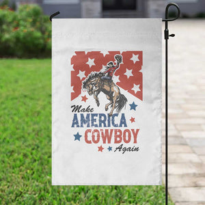 Make America Cowboy Again Patriotic Western Garden Flag Bucking Bronco Star Spangled USA Flag Inspired Country TS02 Print Your Wear