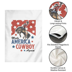 Make America Cowboy Again Patriotic Western Garden Flag Bucking Bronco Star Spangled USA Flag Inspired Country TS02 Print Your Wear