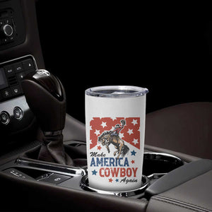 Make America Cowboy Again Patriotic Western Tumbler Cup Bucking Bronco Star Spangled USA Flag Inspired Country TS02 Print Your Wear