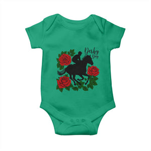 Vintage Jockey and Roses Horse Racing Graphic Baby Onesie Classic Derby Day Fan TS02 Irish Green Print Your Wear
