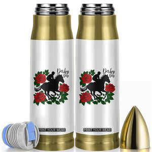 Vintage Jockey and Roses Horse Racing Graphic Bullet Tumbler Classic Derby Day Fan TS02 White Print Your Wear
