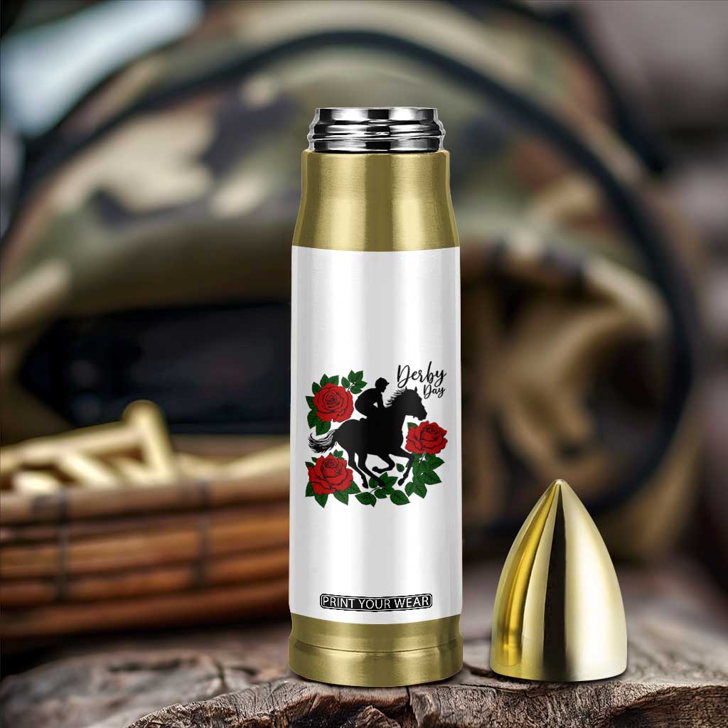 Vintage Jockey and Roses Horse Racing Graphic Bullet Tumbler Classic Derby Day Fan TS02 Print Your Wear