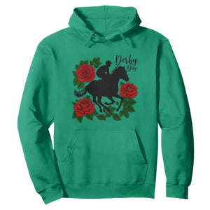 Vintage Jockey and Roses Horse Racing Graphic Hoodie Classic Derby Day Fan TS02 Irish Green Print Your Wear