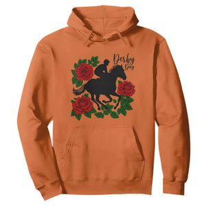 Vintage Jockey and Roses Horse Racing Graphic Hoodie Classic Derby Day Fan TS02 Orange Print Your Wear