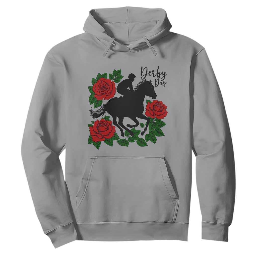Vintage Jockey and Roses Horse Racing Graphic Hoodie Classic Derby Day Fan TS02 Sport Gray Print Your Wear