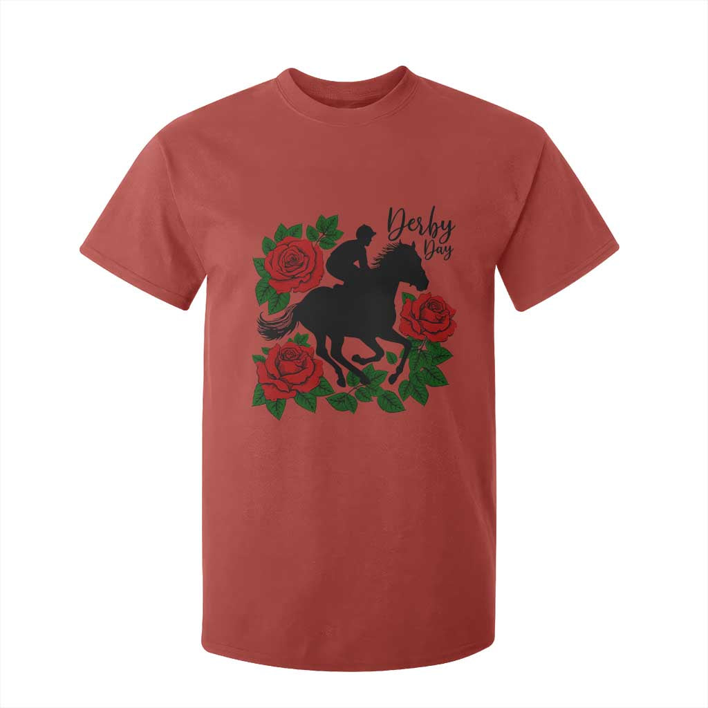 Vintage Jockey and Roses Horse Racing Graphic T Shirt For Kid Classic Derby Day Fan TS02 Red Print Your Wear
