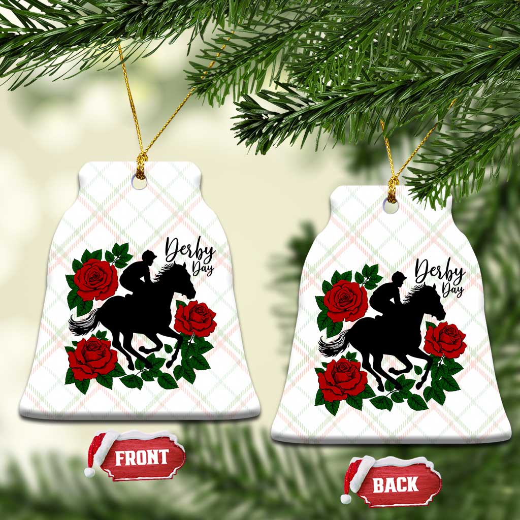 Vintage Jockey and Roses Horse Racing Graphic Ceramic Ornament Classic Derby Day Fan TS02 Print Your Wear