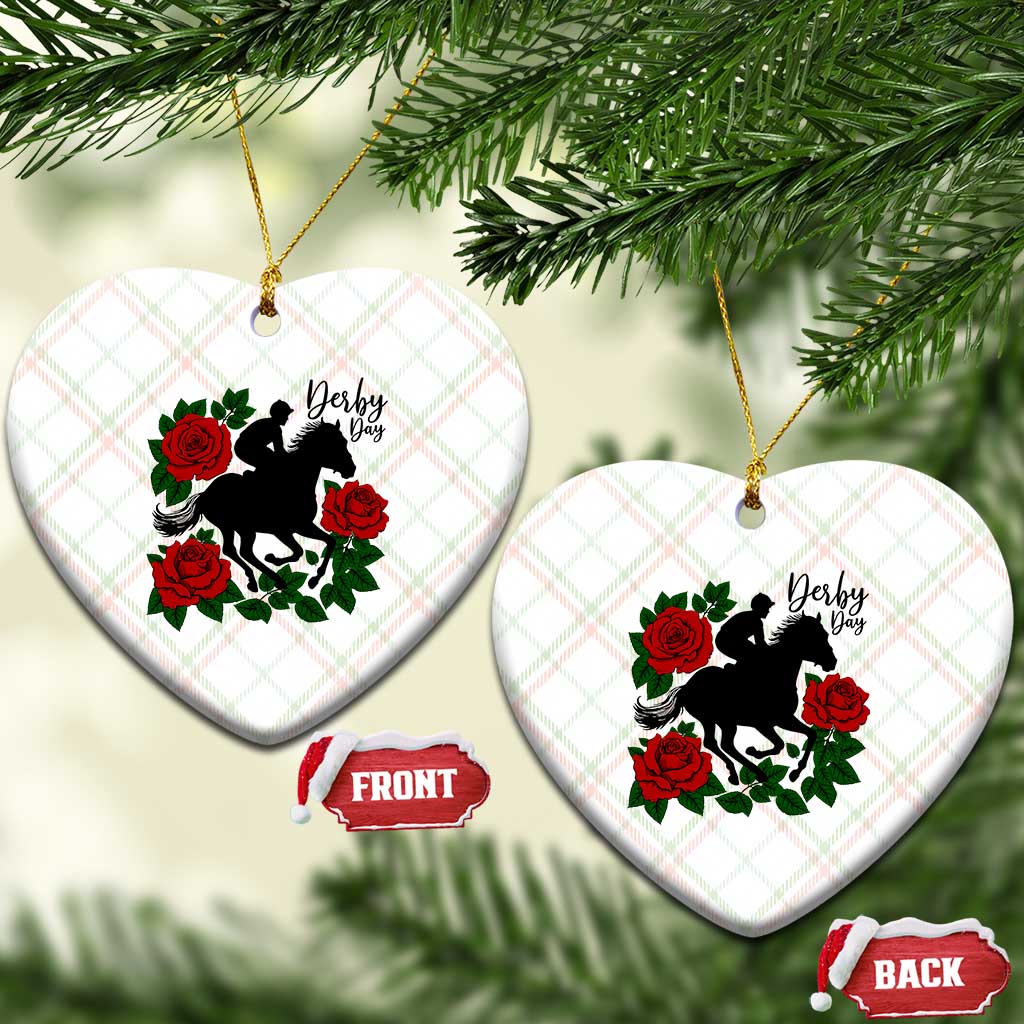 Vintage Jockey and Roses Horse Racing Graphic Ceramic Ornament Classic Derby Day Fan TS02 Print Your Wear
