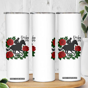 Vintage Jockey and Roses Horse Racing Graphic Skinny Tumbler Classic Derby Day Fan TS02 Print Your Wear