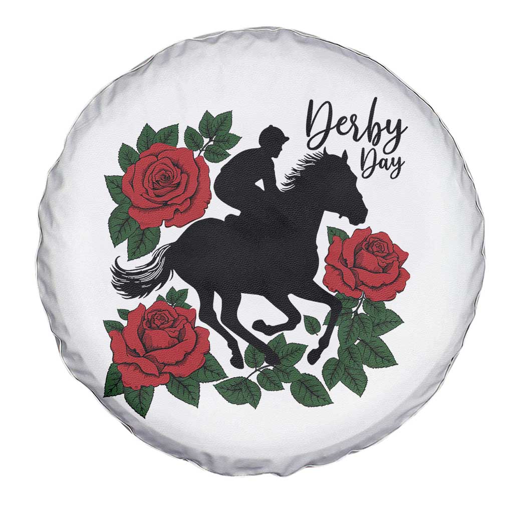 Vintage Jockey and Roses Horse Racing Graphic Spare Tire Cover Classic Derby Day Fan TS02 Print Your Wear