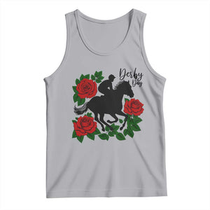 Vintage Jockey and Roses Horse Racing Graphic Tank Top Classic Derby Day Fan TS02 Athletic Heather Print Your Wear