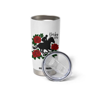 Vintage Jockey and Roses Horse Racing Graphic Tumbler Cup Classic Derby Day Fan TS02 Print Your Wear