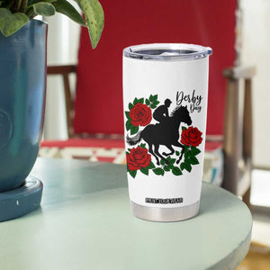 Vintage Jockey and Roses Horse Racing Graphic Tumbler Cup Classic Derby Day Fan TS02 Print Your Wear