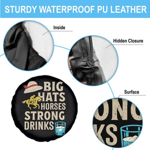 Big Hats Fast Horses Strong Drinks Retro Spare Tire Cover Southern Derby Day Watch Party Graphic TS02 Print Your Wear