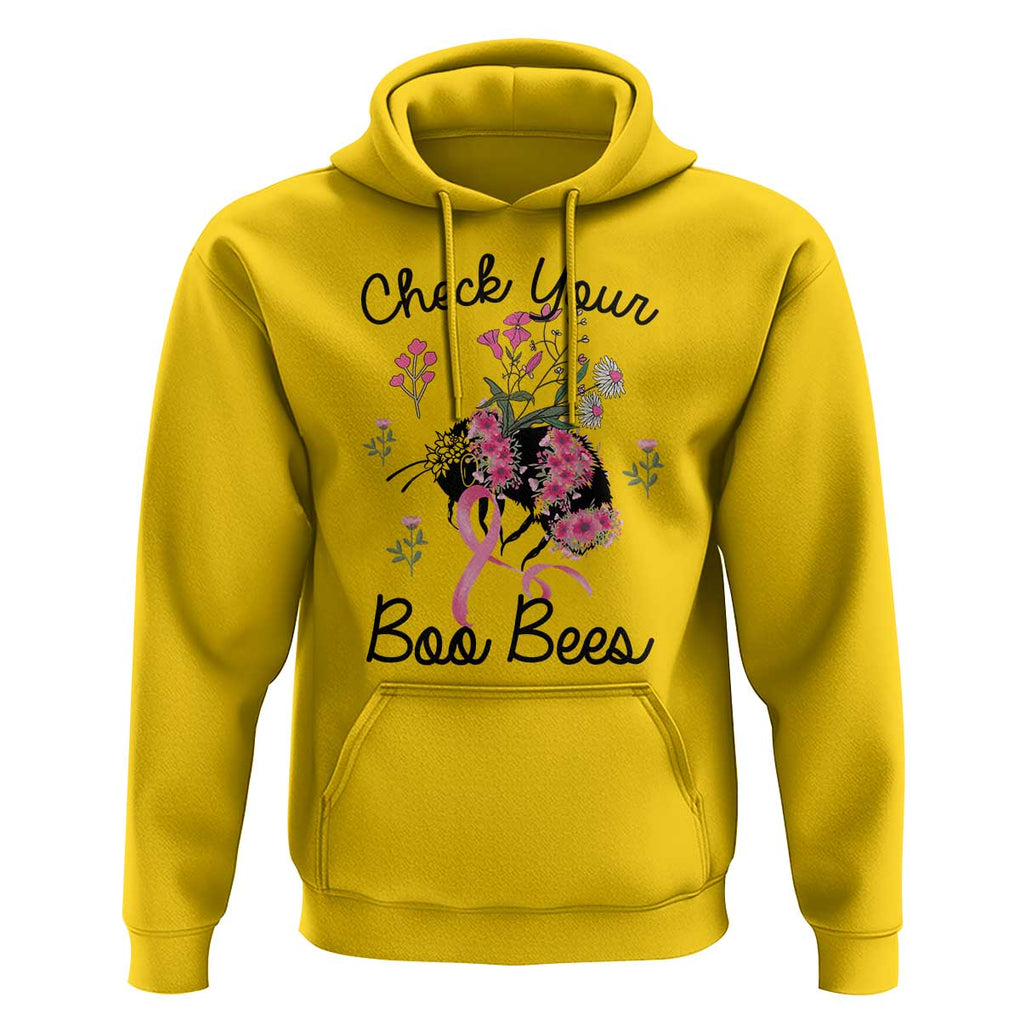 Breast Cancer Awareness Hoodie Check Your Boo Bees Pink Ribbon Support Warrior Squad TS02 Daisy Print Your Wear