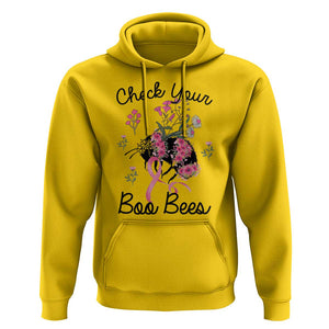Breast Cancer Awareness Hoodie Check Your Boo Bees Pink Ribbon Support Warrior Squad TS02 Daisy Print Your Wear