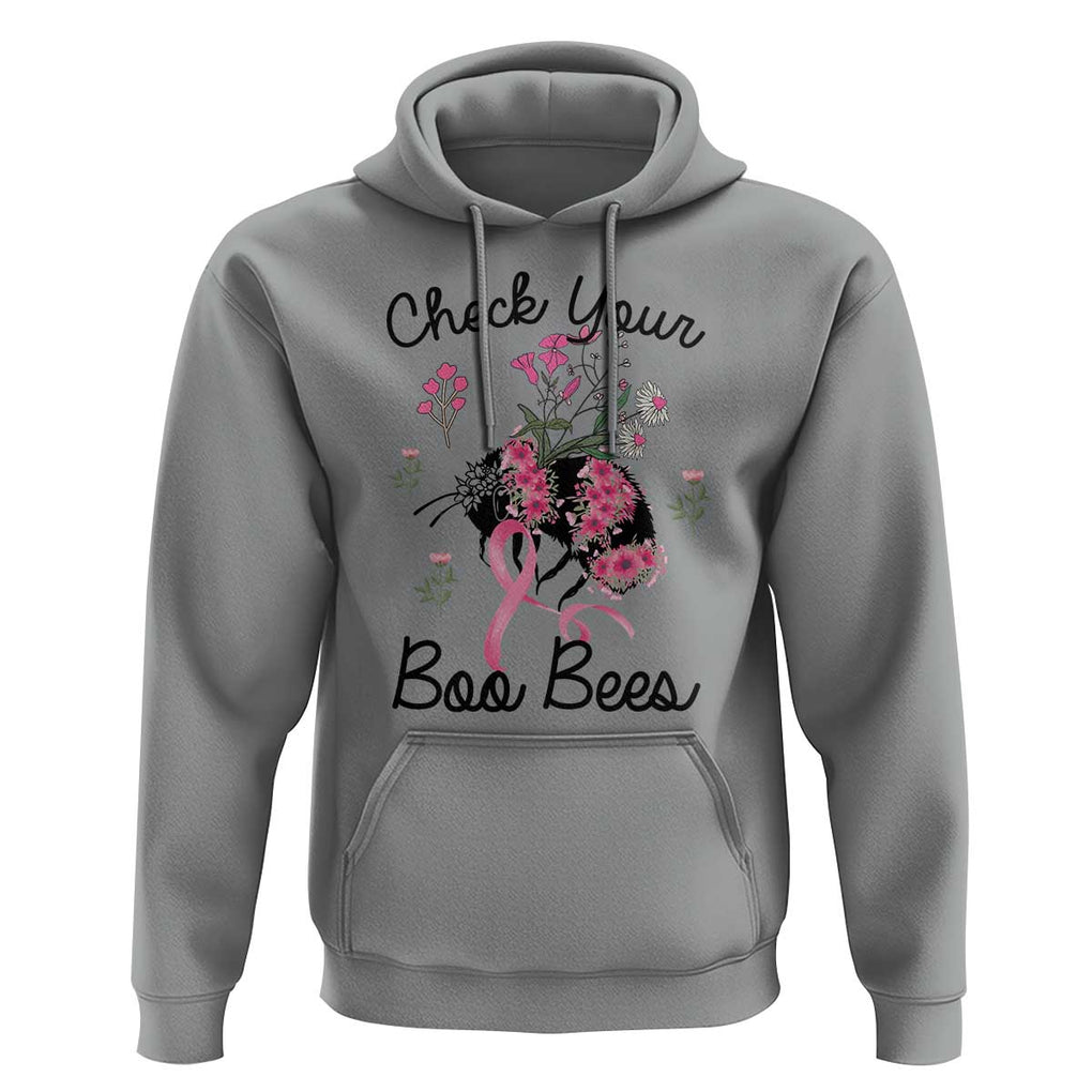 Breast Cancer Awareness Hoodie Check Your Boo Bees Pink Ribbon Support Warrior Squad TS02 Sport Gray Print Your Wear