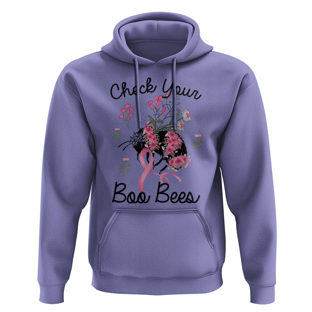 Breast Cancer Awareness Hoodie Check Your Boo Bees Pink Ribbon Support Warrior Squad TS02 Violet Print Your Wear