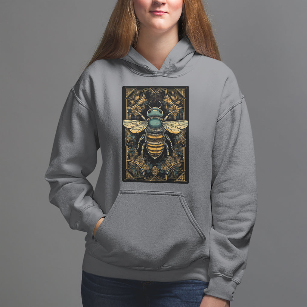 Dark Academia Spiritual Bumble Bee Tarot Card Hoodie TS02 Charcoal Printyourwear