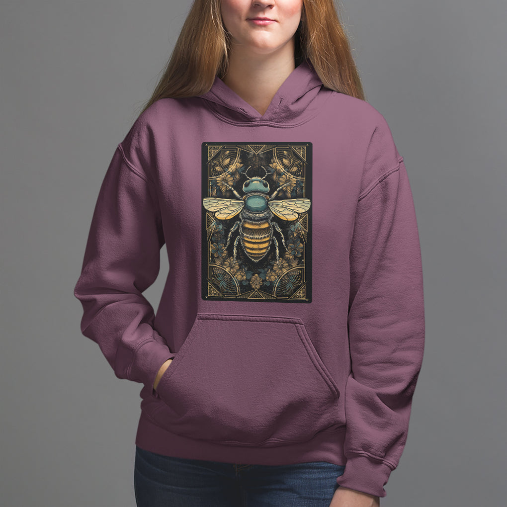 Dark Academia Spiritual Bumble Bee Tarot Card Hoodie TS02 Maroon Printyourwear