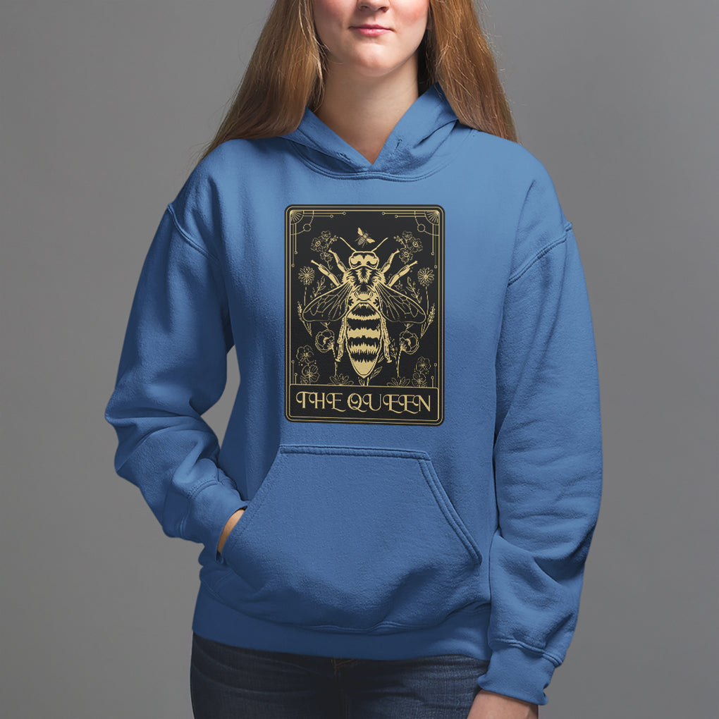 Dark Academia Spiritual The Queen Bee Tarot Card Hoodie TS02 Royal Blue Printyourwear