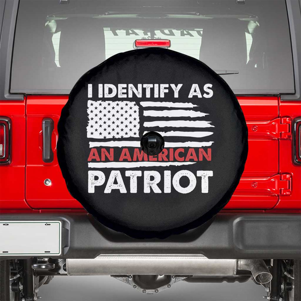 Patriotic Spare Tire Cover I Identify As An American Patriot American Flag TS02 Black Print Your Wear