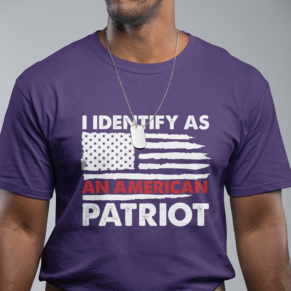 Patriotic T Shirt - I Identify As An American Patriot American Flag Pride Tee TS02 Printyourwear